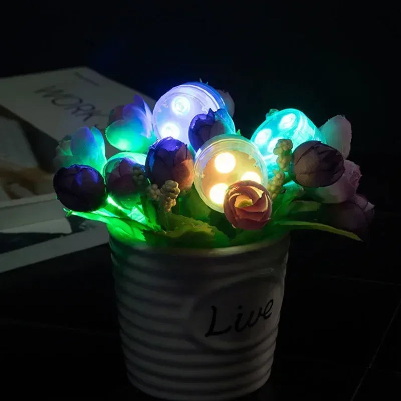 Lampes LED sous-marines à piles – IP68, 16 couleurs avec télécommande, lumière submersible RGB pour piscine et fêtes - LUMICONCEPT