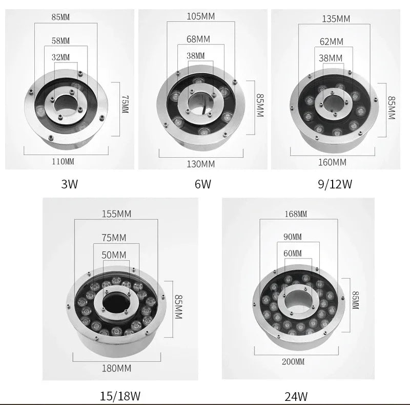 Projecteur LED Piscine Sous-Marine RGB IP68 – Étanche avec Télécommande - LUMICONCEPT