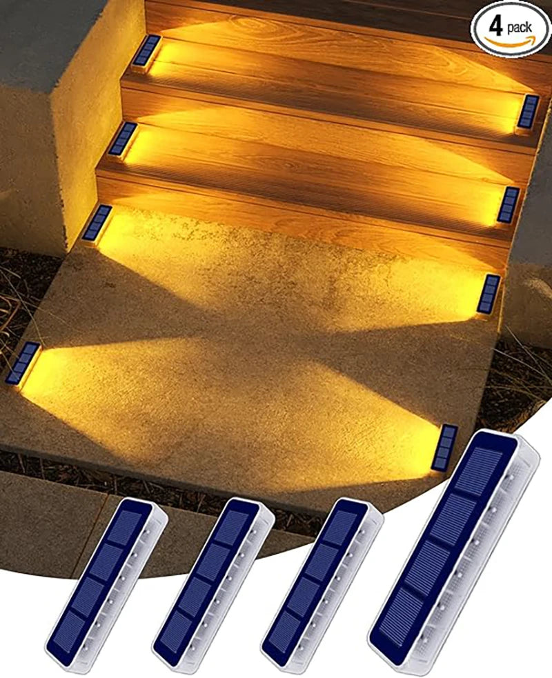 Lot de 4 Spots Solaires LED Blanc chaud Extérieur IP68 pour Escaliers & Allées – Étanche IP68 (Hydra) LUMICONCEPT