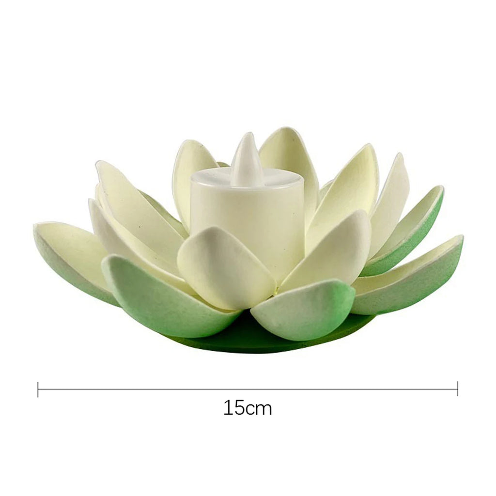 Veilleuse flottante Lotus LED – Double pétale, 7 couleurs, décoration piscine & étang - LUMICONCEPT