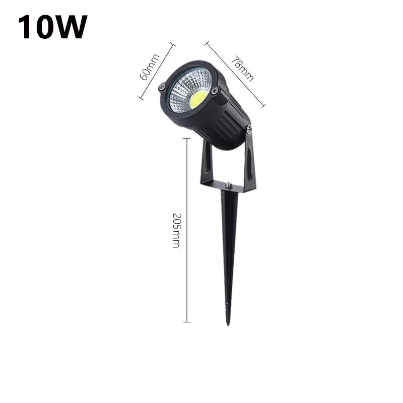 Projecteur LED de Jardin sur Piquet 10W – Étanche IP65, Éclairage Extérieur AC/DC (Lyra) LUMICONCEPT