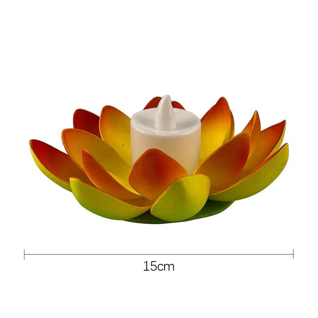 Veilleuse flottante Lotus LED – Double pétale, 7 couleurs, décoration piscine & étang - LUMICONCEPT