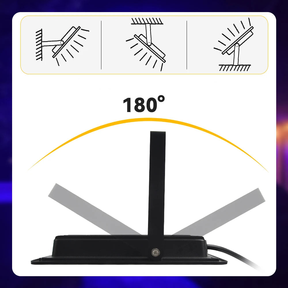 Projecteur LED RGB Extérieur 10W avec Télécommande – Étanche IP66 (Orion) LUMICONCEPT