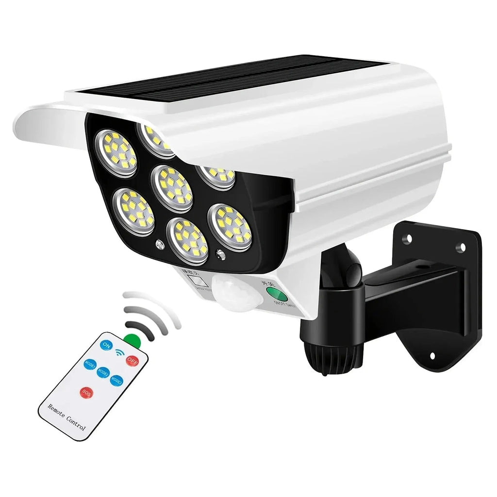 Projecteur Solaire 77 LED avec Capteur PIR – Étanche IP65, 3 Modes & Leurre Caméra de Sécurité (Auriga) LUMICONCEPT
