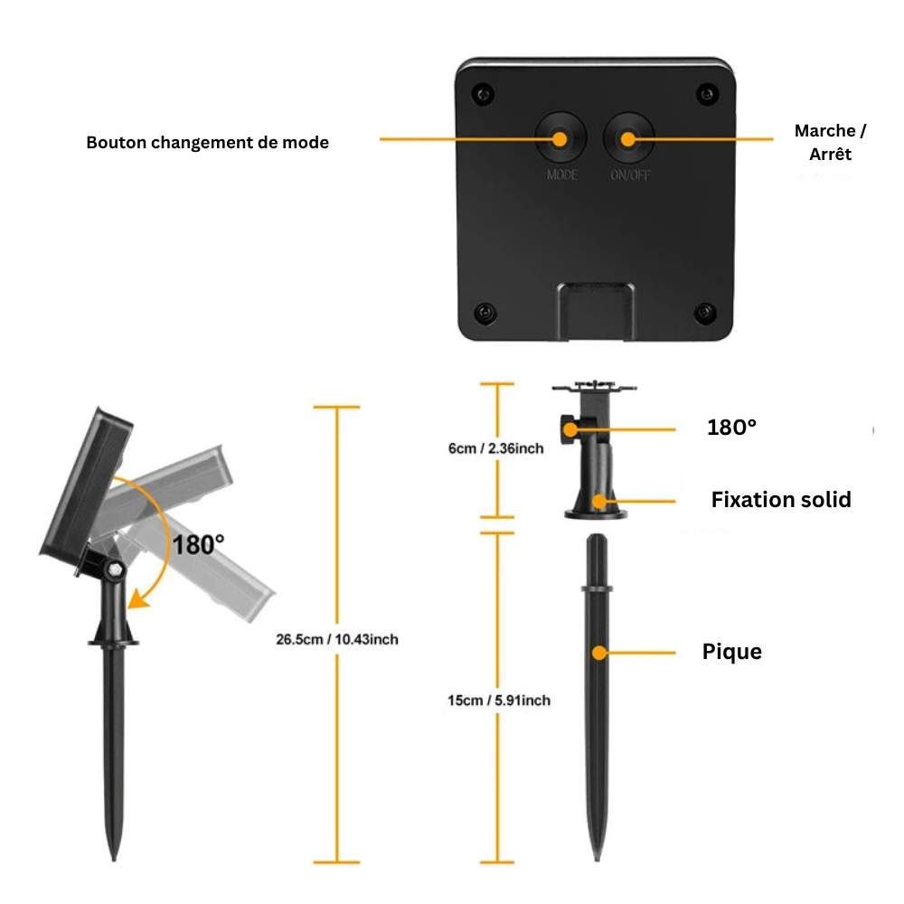 Guirlande Solaire LED Extérieure – Étanche IP65, Décoration Jardin, Terrasse et Fêtes (Phoenix) - LUMICONCEPT