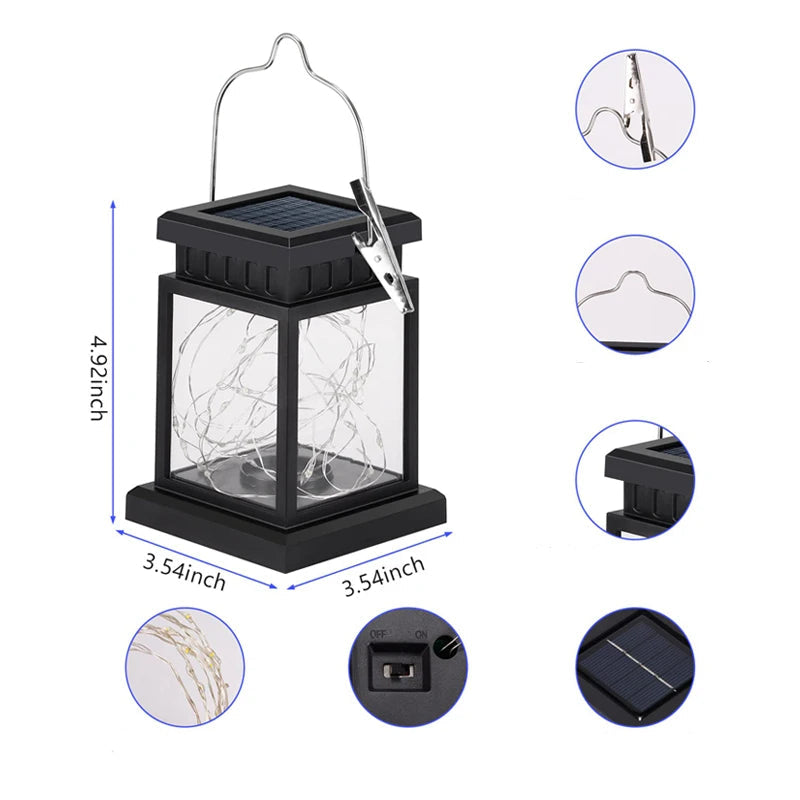 Lanternes Solaires LED – Étanches IP65, Suspendues ou à Poser, Décoration Jardin et Balcon (Andromeda) LUMICONCEPT