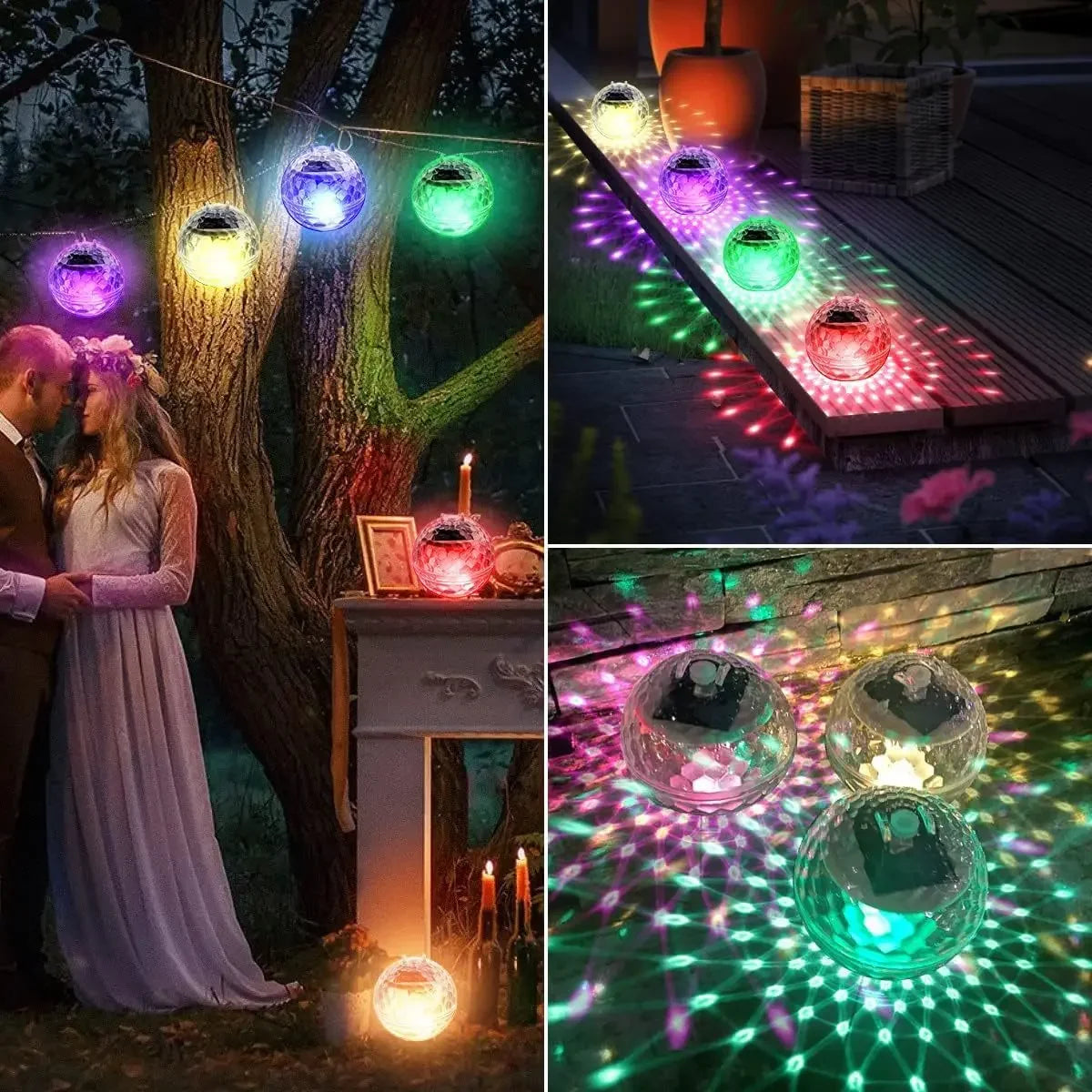 Lampes flottantes solaires LED – Étanches IP68, multicolores pour piscine, étang et jardin - LUMICONCEPT