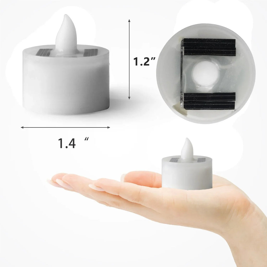 Lot de 4 Bougies LED Solaires - Étanche LUMICONCEPT