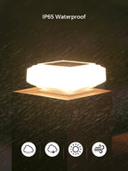 Lumière de Pilier Solaire LED Blanc Chaud 3000K – Étanche IP65 pour Poteaux de Clôture et Jardin (Carina) - LUMICONCEPT