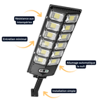 Lampadaire Solaire LED Extérieur 8000 lm avec Détecteur de Mouvement & Télécommande – Étanche IP65 (Lyra) - LUMICONCEPT