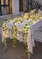 Guirlande Solaire LED Lierre – Étanche, Vigne Artificielle Feuilles d’Érable, Décoration Clôture et Jardin (Draco) LUMICONCEPT