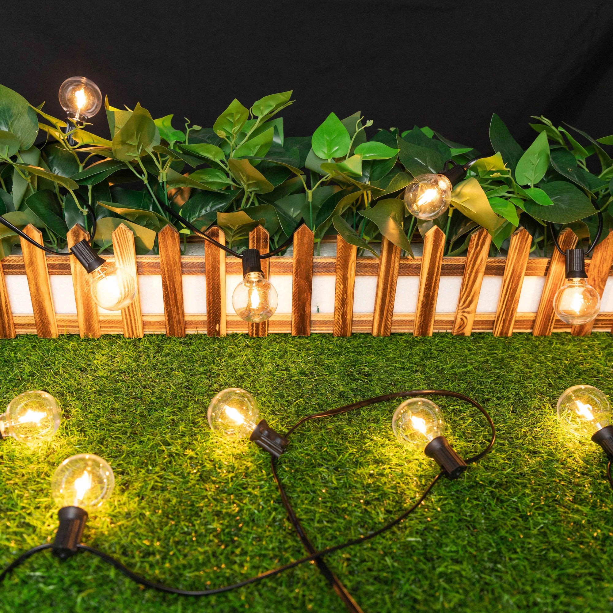 Guirlande Solaire G40 LED – Ampoules Incassables, Étanche, Décoration Terrasse et Jardin (Orion) - LUMICONCEPT