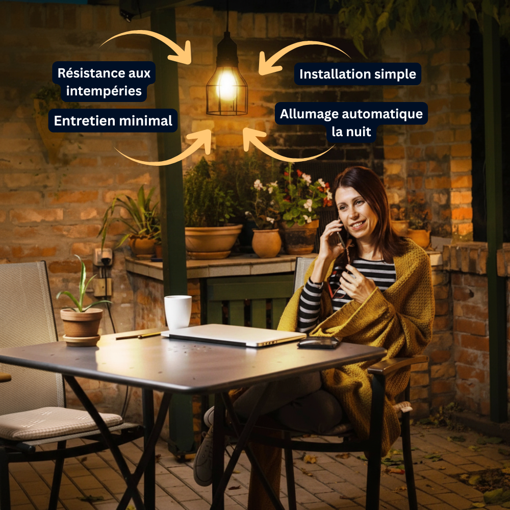 Suspension Solaire LED Extérieure – Étanche IP65 (Draco) - LUMICONCEPT