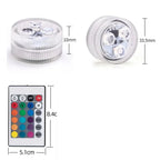 Lampes LED sous-marines à piles – IP68, 16 couleurs avec télécommande, lumière submersible RGB pour piscine et fêtes - LUMICONCEPT