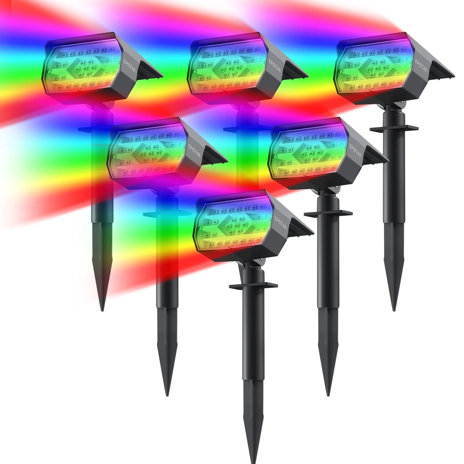 Projecteur Solaire LED 29 LEDs – 7 Couleurs Changeantes RGB, Étanche IP67 - Installation Murale ou au Sol(Carina) LUMICONCEPT