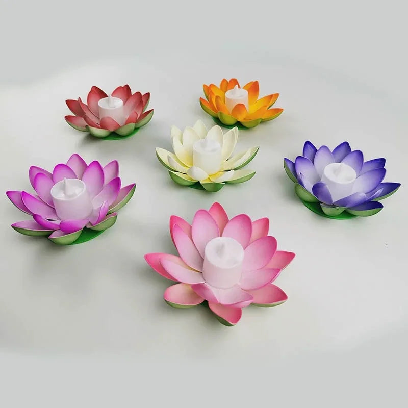 Veilleuse flottante Lotus LED – Double pétale, 7 couleurs, décoration piscine & étang - LUMICONCEPT