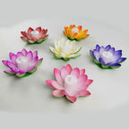 Veilleuse flottante Lotus LED – Double pétale, 7 couleurs, décoration piscine & étang - LUMICONCEPT