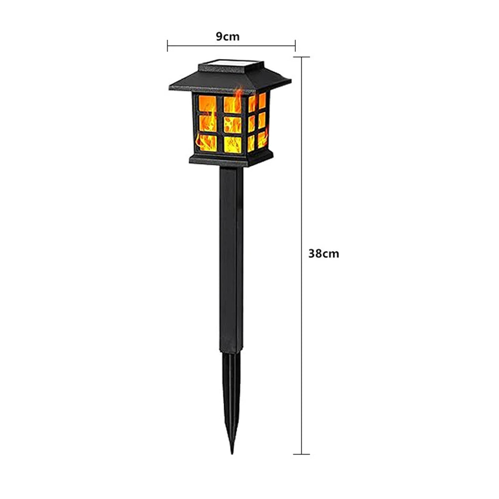 Torche Borne Solaire LED 10 LEDs Effet Flamme – Étanche IP65 pour Jardin, Patio et Allée (Aquila) LUMICONCEPT