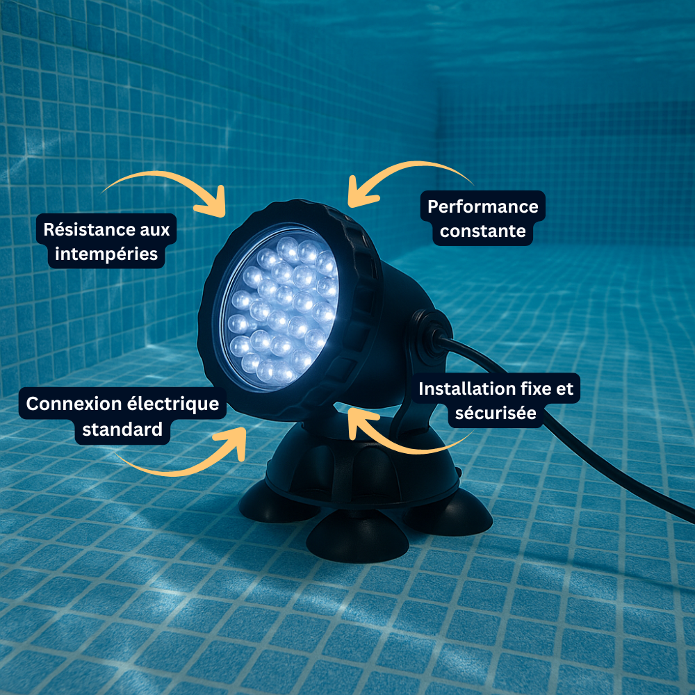 Spot submersible - Étanche IP68 - Bassin Piscine Fontaine (Aquila) - LUMICONCEPT