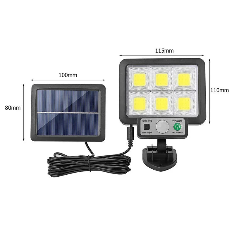 Projecteur Murale Solaire LED Fendue avec Capteur PIR – 3 Modes, Étanche IP65 pour Jardin et Sécurité Extérieure (Vega) LUMICONCEPT