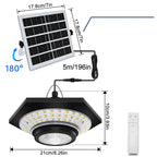 Suspension Solaire LED – 228 LED Ultra-Lumineuses, Télécommande, Détecteur de Mouvement, 3 Modes + Minuterie, Étanche IP65 (Phoenix) LUMICONCEPT