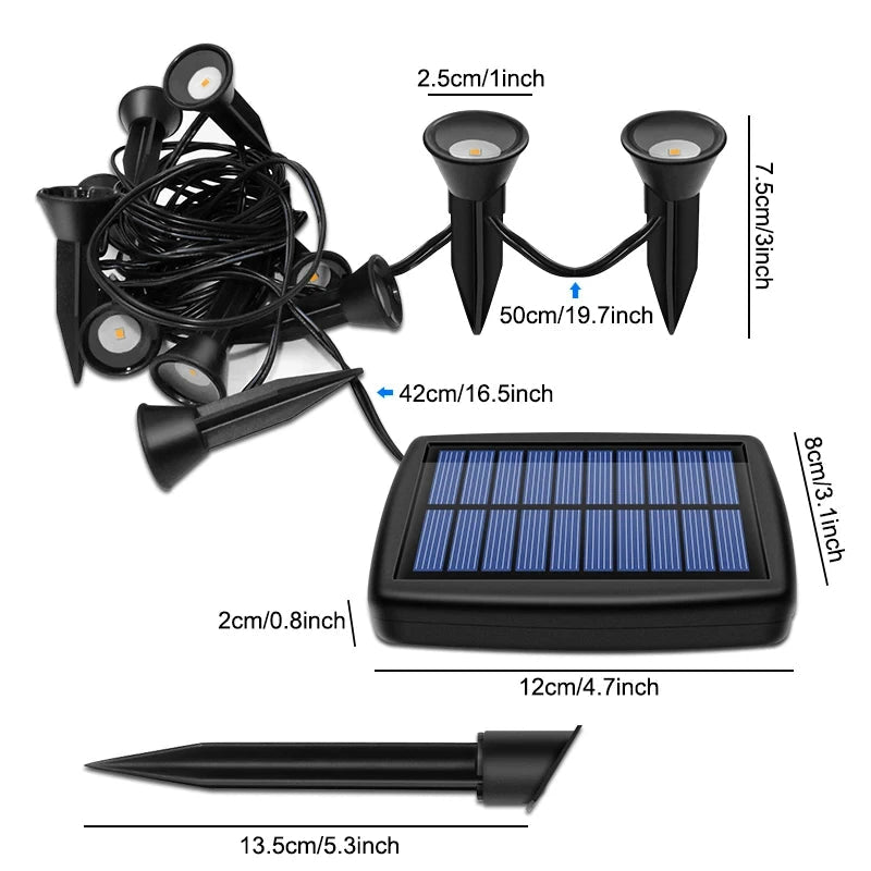 Lot de 10 Spots Solaires LED Encastrés à Piquer – Éclairage Paysager Étanche IPX4 (Phoenix) LUMICONCEPT