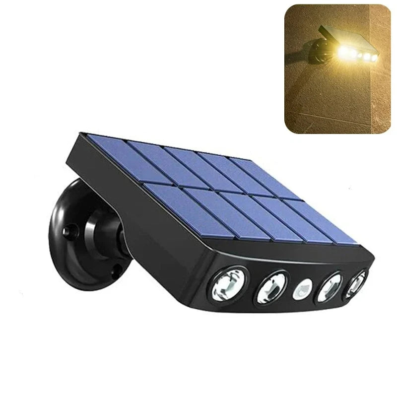 Projecteur Murale Solaire LED avec Détecteur de Mouvement – Étanche IP65 à 4 LED, 3 Modes d’Éclairage (Aquila) LUMICONCEPT