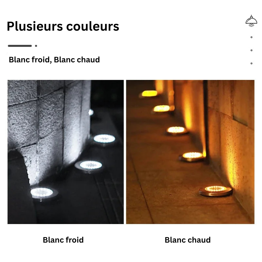 Spot Solaire LED Encastré – Étanche IP65, Éclairage de Jardin, Terrasse et Allée (Phoenix) - LUMICONCEPT