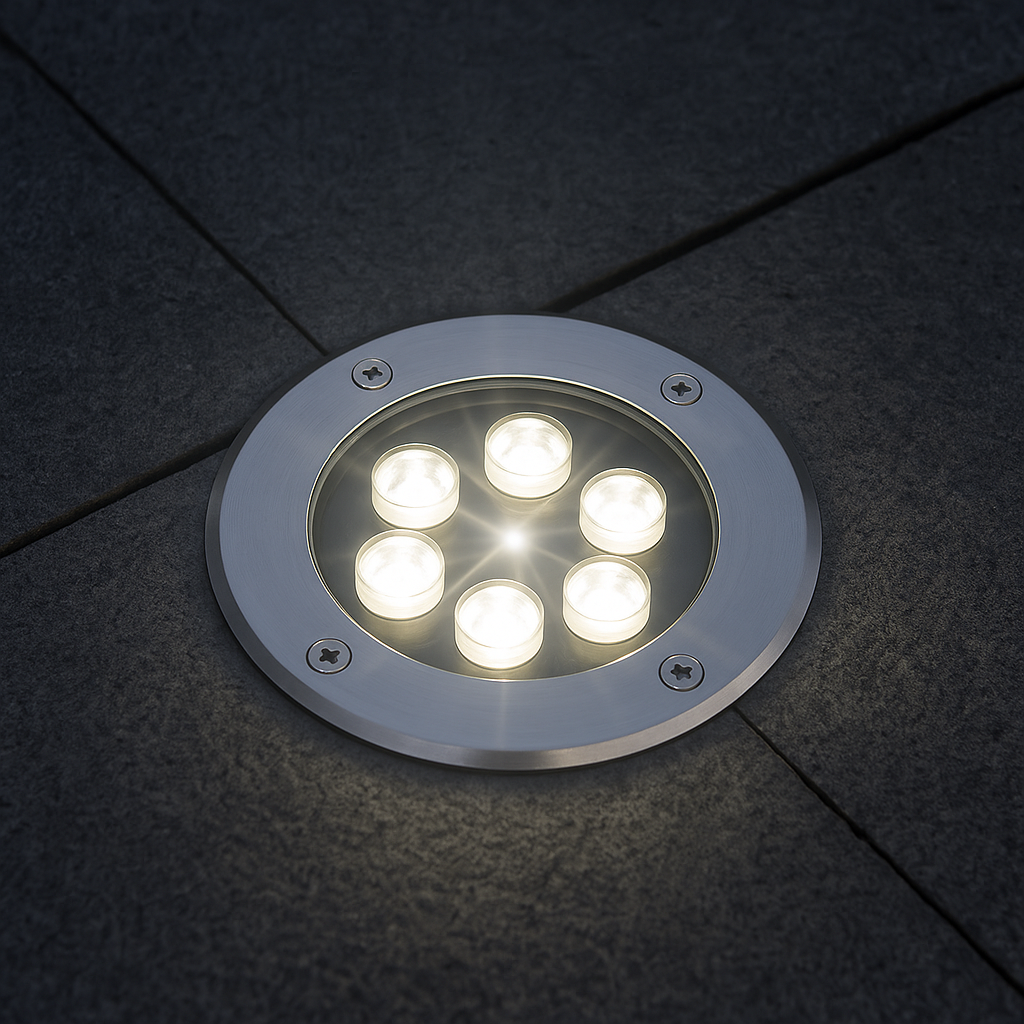 Spot LED Encastrable Extérieur 6W IP67 Étanche – Lumière Souterraine pour Jardin & Allée (Andromeda) LUMICONCEPT