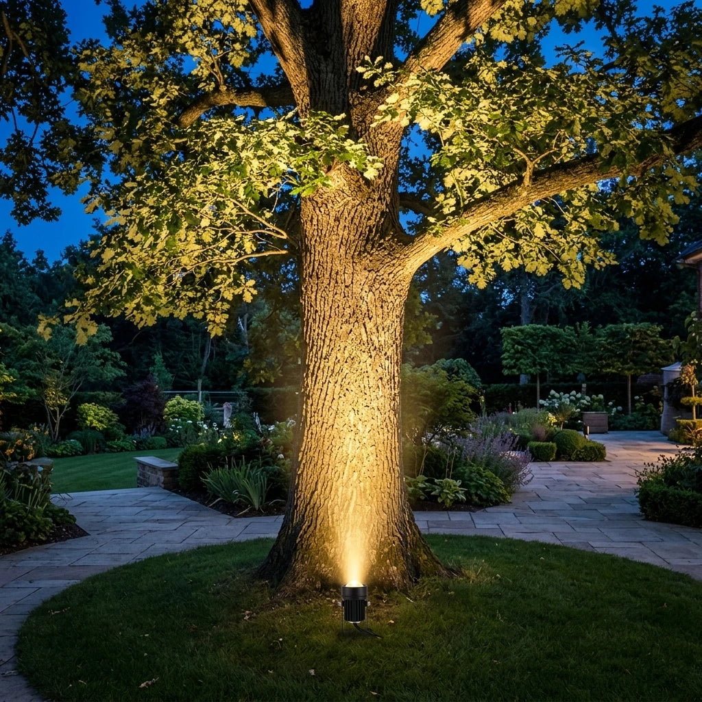 Projecteur LED Extérieur – RGB & Blanc, IP65, Angle Réglable 180° — Sublimez Votre Jardin Dès Ce Soir (Andromeda) - LUMICONCEPT