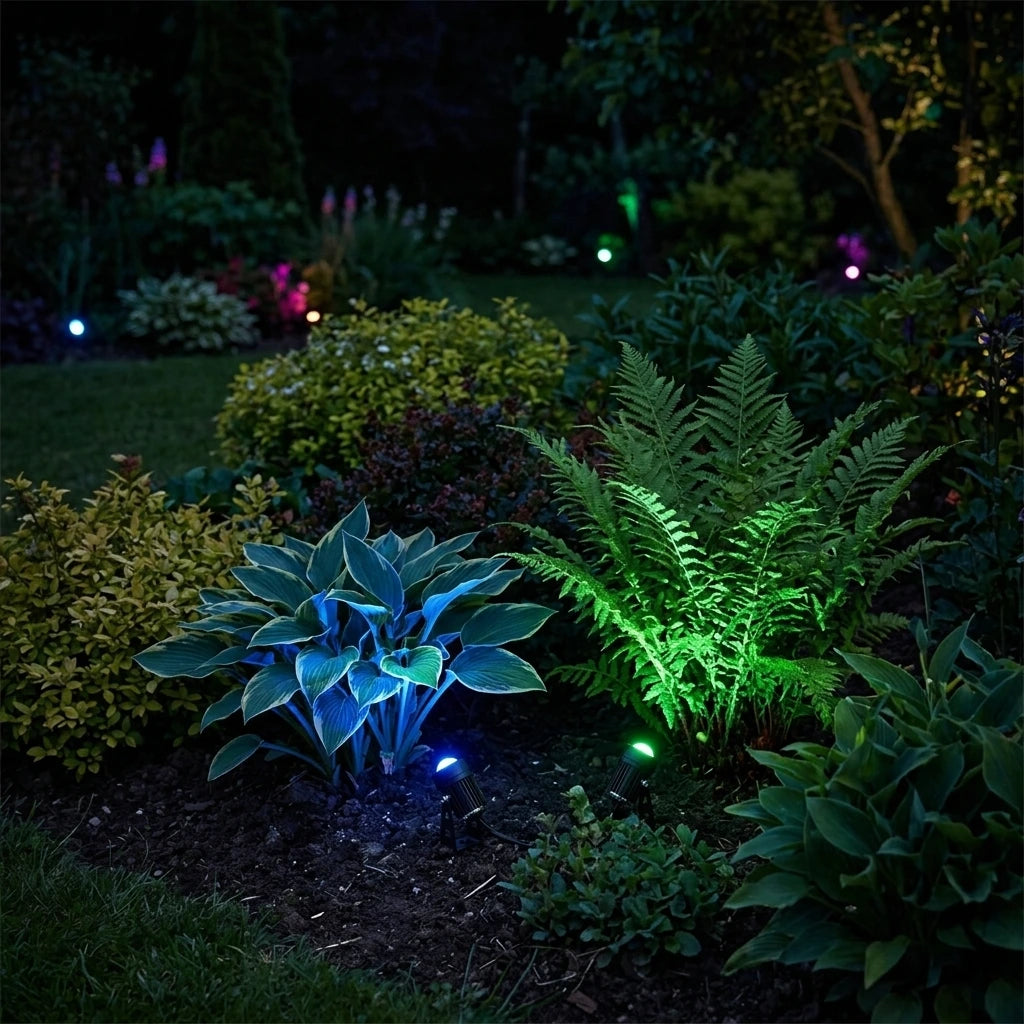 Projecteur LED Extérieur – RGB & Blanc, IP65, Angle Réglable 180° — Sublimez Votre Jardin Dès Ce Soir (Andromeda) - LUMICONCEPT