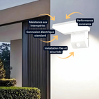 Applique Murale Blanche LED avec Capteur de Mouvement – Étanche IP65 en Alliage d’Aluminium (Antares) - LUMICONCEPT