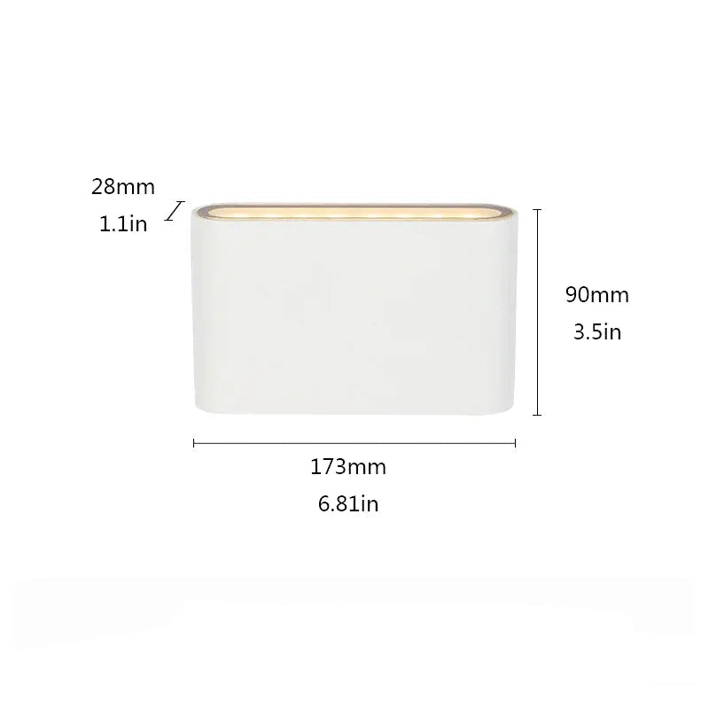 Applique Murale LED – 6W/12W/20W - Étanche IP65 - Blanc/Noir/Gris (Orion) LUMICONCEPT