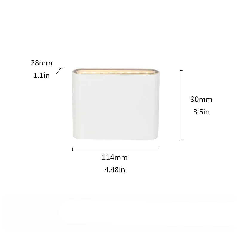 Applique Murale LED – 6W/12W/20W - Étanche IP65 - Blanc/Noir/Gris (Orion) LUMICONCEPT