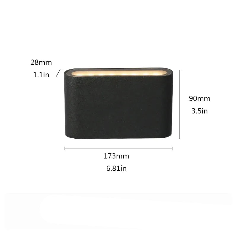 Applique Murale LED – 6W/12W/20W - Étanche IP65 - Blanc/Noir/Gris (Orion) LUMICONCEPT