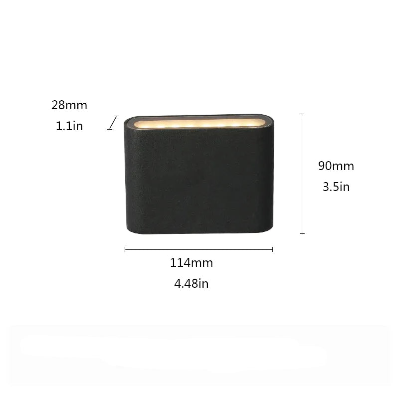 Applique Murale LED – 6W/12W/20W - Étanche IP65 - Blanc/Noir/Gris (Orion) LUMICONCEPT