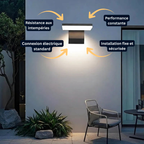 Applique Murale LED avec Capteur de Mouvement – Étanche IP65 en Alliage d’Aluminium (Polaris) - LUMICONCEPT