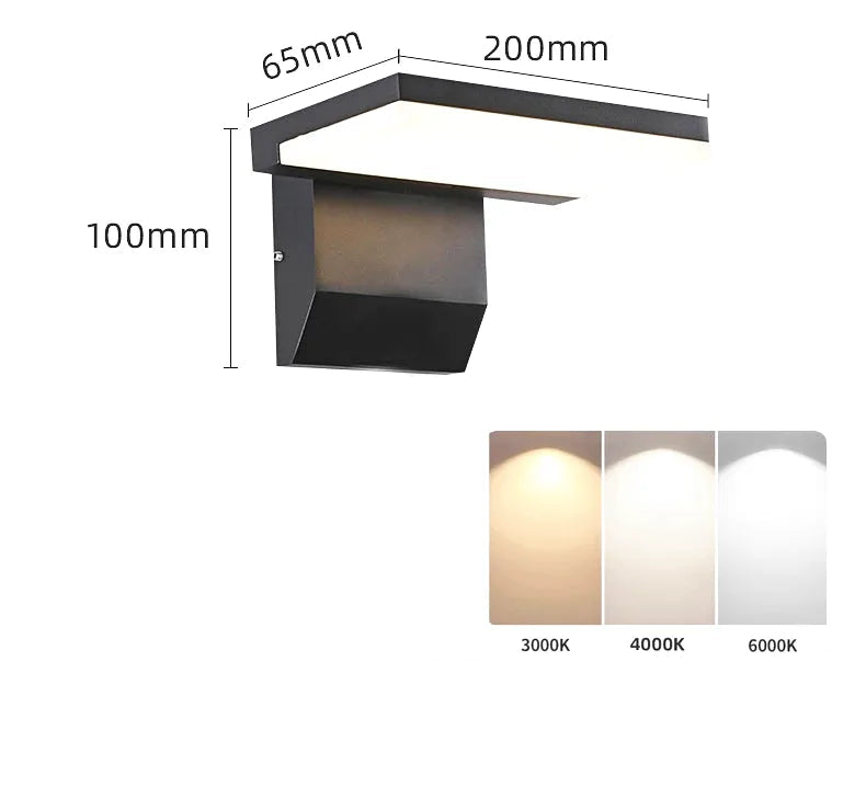 Applique Murale LED avec Capteur de Mouvement – Étanche IP65 en Alliage d’Aluminium (Polaris) LUMICONCEPT