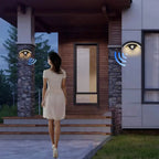 Applique Murale LED Extérieure – Étanche IP65, 24W, Détecteur de Mouvement, Lumière Noire 3000K, Couloir et Jardin (Delphinus) LUMICONCEPT