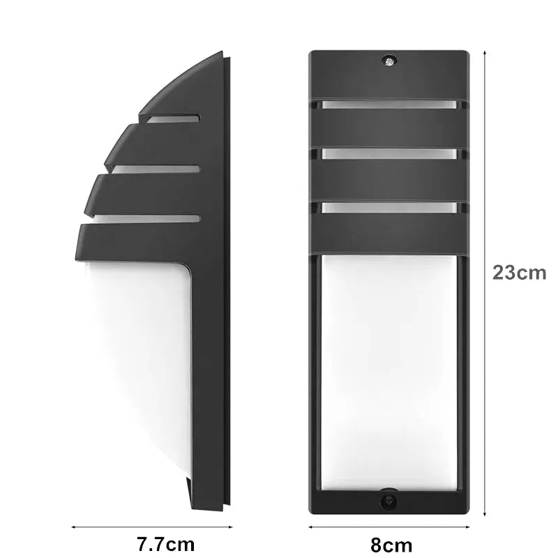 Applique Murale LED Extérieure – Étanche IP65, Aluminium 12W, Balcon, Jardin, Clôture, Porche et Intérieur (Aquila) LUMICONCEPT