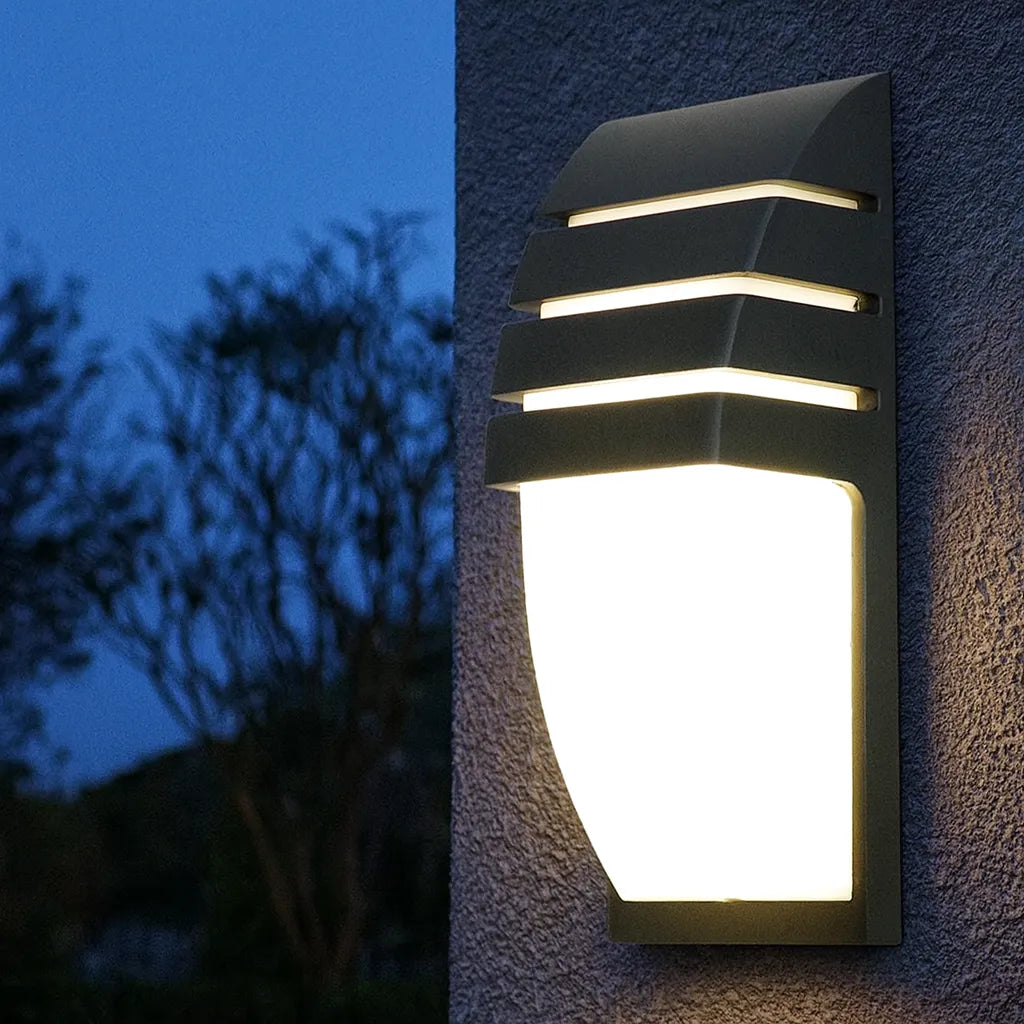Applique Murale LED Extérieure – Étanche IP65, Aluminium 12W, Balcon, Jardin, Clôture, Porche et Intérieur (Aquila) LUMICONCEPT
