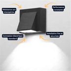 Applique Murale LED Extérieure – Étanche IP65, Aluminium 5W, Balcon, Jardin et Décoration Murale (Draco) - LUMICONCEPT