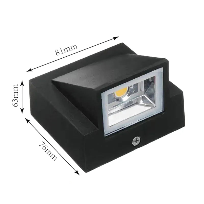 Applique Murale LED Extérieure – Étanche IP65, Aluminium 5W, Balcon, Jardin et Décoration Murale (Draco) LUMICONCEPT