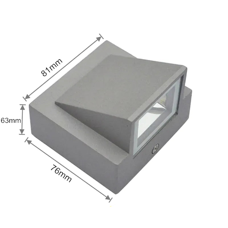 Applique Murale LED Extérieure – Étanche IP65, Aluminium 5W, Balcon, Jardin et Décoration Murale (Draco) LUMICONCEPT