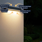 Applique Murale LED Extérieure – Étanche IP65, Aluminium, Décoration Porche, Maison et Garage (Hydra) - LUMICONCEPT