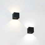 Applique Murale LED Extérieure – Étanche IP65, Design Carré Moderne Aluminium Noir/Blanc/Gris, Porche et Cour (Carina) LUMICONCEPT