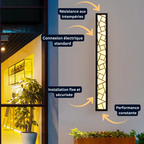 Applique Murale LED Extérieure – Étanche IP65, Grande Lampe Aluminium, Jardin, Villa et Porche (Perseus) - LUMICONCEPT