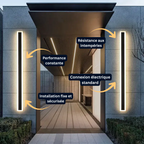 Applique Murale LED Extérieure – Étanche IP65, Longue Lampe pour Couloir, Escalier, Balcon, Entrée et Jardin (Cassiopeia) - LUMICONCEPT