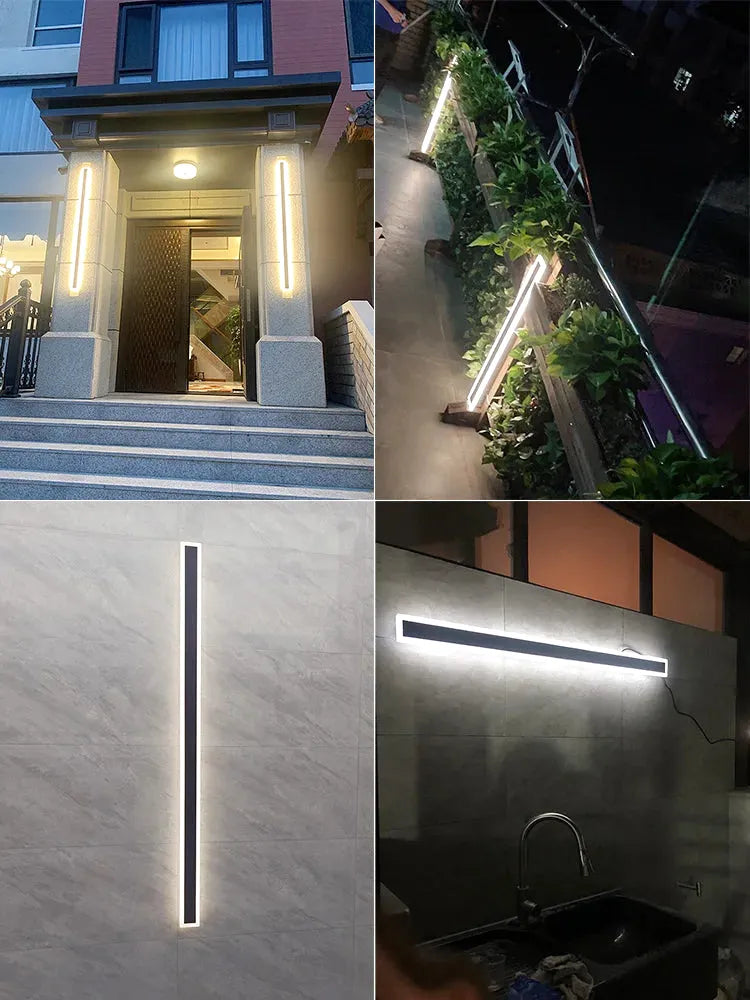 Applique Murale LED Extérieure – Étanche IP65, Longue Lampe pour Couloir, Escalier, Balcon, Entrée et Jardin (Cassiopeia) LUMICONCEPT