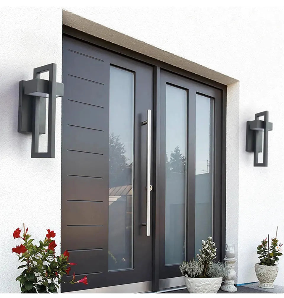 Applique Murale LED Extérieure – Étanche IP65, Style Modern Noir, 10W, Jardin et Porche (Phoenix) LUMICONCEPT